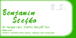 benjamin stefko business card